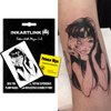 INKARTLINK Temporary Tattoos, Semi Permanent Tattoos, Adult Art Designs, Waterproof Temporary Tattoos, Party Favors, Tattoo Stickers Realistic, No Adhesive, Lasts 1-2 Weeks (Mask girl)