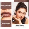 Oulac Moisturizing Shine Brown Red Lipstick for Women - 2 in 1 Glossy Brown Tinted Lip Balm, Hydrating Winter Lipstick for Dry Lips,Shine Juicy Finish Vegan 2.2g/0.07oz (03)