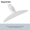Casabella Clip-On Silicone Shower Squeegee, White - 10" Wide, Sturdy Silicone Blade, Ergonomic Handle, Clip-On Feature, Easy to Use, Shower Door Squeegee, Bathroom Squeegee, Glass Door Squeegee
