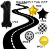 Race Car Balloons 1th Birthday Decorations for Boy, 40 Inch Racetrack Black 1 Balloon, Race Car Balloon for Race Car Birthday Party Decorations and Race Car Theme Party Decorations