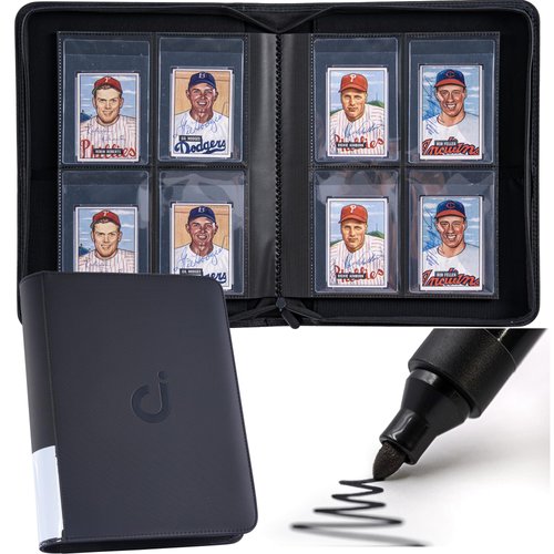 D DACCKIT Binder for Semi Rigid Card Holder, Fits PSA, BGS, SGC & CSG Grading Submission Sleeves for Cards （Classic Black）
