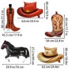 16 Pcs Western Themed Party Balloons Cowboy Boot Balloons*4 Horse Balloons*8 Cowboy Hat Balloons*4 Cowgirl Party Decorations for Western Themed Party Supplies Favors