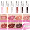 Color Changing Lip Oil,Magic Color Changing Moisturizing Lip Glow Oil,Plumping Glimmer Hydrating Glow Lipstick,Long Lasting Lip Glow Oil, Nourishing Repairing & Non-sticky Primer Lip (#02, 0.12 Fl Oz)