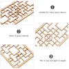 Veemoon 4pcs Mini Doll House Screen, Miniature Room Divider Wood Dollhouse Screen DIY Chinese Screen Room Privacy Divider Dollhouse Furniture Accessories Hollow Screen Model Retro Decor