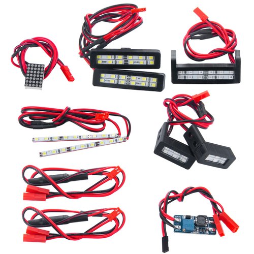 Benedict Harry Front Headlight Rear Tail LED Light Set for ARRMA LIMITLESS F1 1/7 RC Car Model Upgrade Decoration Parts
