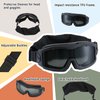 Lancer Tactical AERO Airsoft Tactical Safety Goggles -3mm Dual Pane Lens, Anti-Fog Glasses for Hunting and Cycling