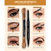 JOSURBEAUTY Sweat-proof Waterproof 2-in-1 Eyebrow Pencil for Women - Ended Eye Brow Pencil with Microblading Effect,Dark brown