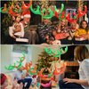 15 Pieces Inflatable Reindeer Antler Ring Toss Game for Christmas Party Games for Kids Adults Holiday Xmas Games Toys for Family School Christmas Carnival Party Supplies (3 Antlers, 12 Rings)