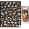 Autumn Leaves Nail Decals,Bronzing Fall Nail Stickers White Laser Gold Maple Leaf Nail Art Stickers,3D Self-Adhesive Stickers for Nails Decorations Accessories Women DIY Nail Supplies,9 Sheets/Set