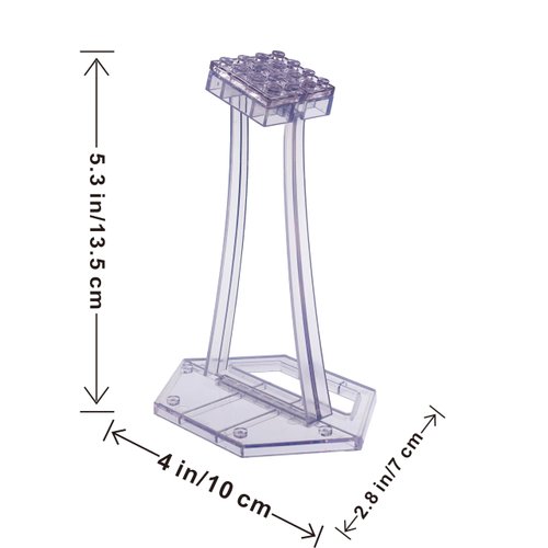 Display Stand for LEGO 75292 75315 75300 TIE Fighter, 75325 Mandalorian N-1 Starfighter Kit, for Plane Building Brick Toys etc. Angle Display, Plastic Transparent Display Stand only.