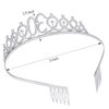 AOPRIE Birthday Crown for Women 30 Talk Thirty To Me Birthday Sash for Women Girls Silver Birthday Tiara 30th Birthday Gifts Her Him Decoration for Women Princess Crown Rhinestone Headband Happy Birthday Accessories