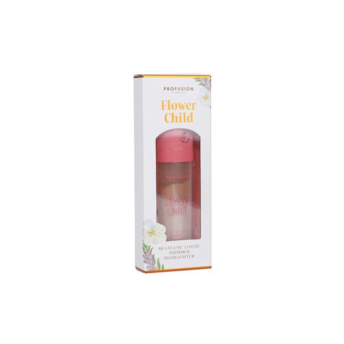Profusion Cosmetics Petal Perfect Face and Body Highlighter, Non Sticky Buildable Luminizer with Sponge Applicator for Vibrant Glowing Skin (Flower Child (Bronze Gold), 1)