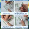NAILDOKI Nail Stickers 20 Pieces Full Wraps Nail Polish Strips, Self-Adhesive Gel Nail Art Decals for Women Girls