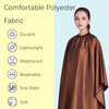 Iusmnur Barber Cape, Professional Hair Salon Cape with Adjustable Metal Clip, Shampoo Hair Cutting Cape for Barbers and Stylists - 55 x 63 inches (Brown)
