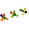 Super Bird Creations SB761 Wing Nuts Bird Foot Toy - Plastic Foot Toy for Ringnecks, Medium Conures, Quakers - Training Toy and Increase Foot Dexterity for your Birds - Ideal Medium Bird Size, 3" x 2"