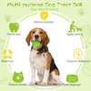 HIPPIH Dog Puzzle Toy 2 Pack, Interactive Dog Toys for Treat Dispensing, Durable Puppy Toys for Teething, Dog Treat Ball for Teeth/Slow Feeder/IQ Training/Playing, Blue-2.75‘’, Green-3.14‘’
