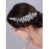 JWICOS Wedding Crystal Hair Comb Bridal Hair Comb Hair Clip Vine Headpiece Wedding Hair Accessories for Brides (Gold)
