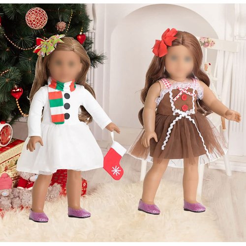 sweet dolly 18 Inch Christmas Doll Clothes Costumes, Doll Accesories, 18 Inches Doll Christmas Party Dress Snow Man Gingerbread Man Outfits for 18 inch Doll