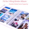 30 Pack 3.5x5" Photo Album Refill Pages for 3 Ring Binder,Ultra-Clear Photo Sleeves Holding 240 Pictures, Double-Sided 4 Pocket Photo Pages,Top Loading Photo Sheet Protector for Photos and Postcards
