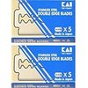 KAI Stainless Steel Double Edge Safety Razor Blades, 10 blades (5x2)