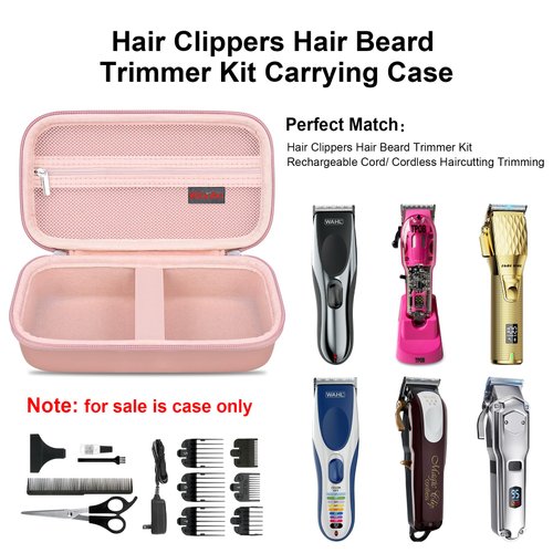 Elonbo Hair Clippers Carrying Case for Wahl/for Haokry/for Novah/for GLAKER Hair Clippers Professional & Hair Beard Trimmer Kit, Rechargeable Cord/Cordless Haircutting & Trimming Kit Storage Holder