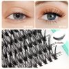 Bodermincer 10D 20D 240pcs Cluster Eyelash Extensions 8-9-10-11-12mm Mixed/ 10-11-12-13-14mm Mixed/12-13-14-15-16mm Mixed Eyelash Clusters Lash Extension Individual Lashes for Self Application