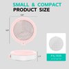Small Nail Dust Collector Quiet, Powerful Electric Nail Duster Collector Vacuum Cleaner Fan with Adjustable Suction for Nail Tech Manicures Acrylic Nail Gel Dip, Low Noise, Pink