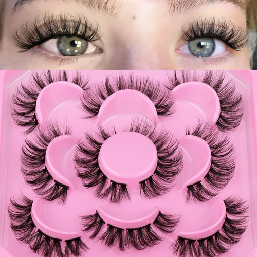Natural Cluster Lashes 3D False Eyelashes Wispy Individual Lashes Natural Look Faux Mink Lashes that Look Like Extensions by Focipeysa