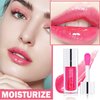 Melemando Hydrating Lip Glow Oil 7 Colors Moisturizing Lip Oil Gloss Not Greasy Transparent Plumping Lip Gloss Nourishing Repairing Lip Oil Tinted for Lip Care and Dry Lips (Colors 15)
