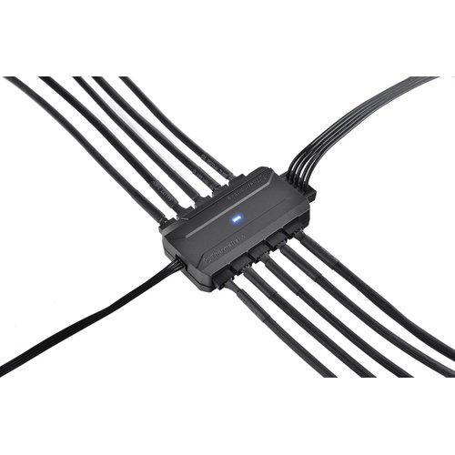 Thermaltake Commander FP SATA Powered 10 Port 4-Pin PWM Fan Hub AC-023-AN1NAN-A1, 3.2 x 1.7 x 0.7 inches