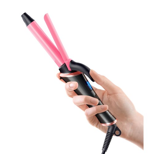 CIVEYA Travel Curling Iron 3/4 Inch with 5 Heat Settings, Mini Curling Iron Dual Voltage with Argan Oil Infused Barrel, Mini Curling Iron for Short Hair, 60 Mins Auto-Off
