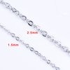 Outus 33 Feet Necklace Chains Stainless Steel DIY Link Chain Necklaces with 20 Lobster Clasps and 30 Jump Rings for Jewelry Making (1.5 mm Wide)