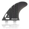 DORSAL Surfboard Fins Thruster 3 Set FCS Compatible Black Medium Carbon Fiber with Honeycomb Hexcore