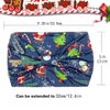 Doneace Christmas Twisted Headbands Snowflake Elk Elastic Turban Headband Stretch-Knotted Hair Wraps Hair Accessories For Christmas Party Women Girls 3Pcs
