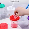 BigOtters Paint Cups – Paint Containers with Lids, 10PCS No Spill Paint Cups with Lid 10PCS Toddler Paint Brushes for Art Supplies Kids Early Learning Toys
