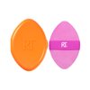 Real Techniques Miracle 2-In-1 Powder Puff + Travel Case, Dual-Sided Makeup Blending Puff, Elastic Band, Precision Makeup Sponge & Powder Puff, For Liquid, Cream & Powders, Travel Case, 2 Count