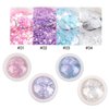 4 Boxes Opal Chrome Nail Art Powder Holographic Glitter Nails Flakes Irregular Shiny Mermaid Sequins Pink Purple Manicure Paillettes Nail Art Decorations