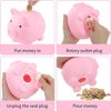 H&W Mini Piggy Bank, Plastic Coin Bank, Unbreakable Money Banks, Cute Piggy Banks for Kids, First Money Box, Best Birthday Gifts Home Decoration（Pink）