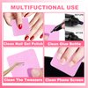 NXJ INFILILA Lint Free Nail Wipes, 400PCS Super Absorbent Dry Nail Wipes for Nail Polish Remover, Eyelash Extension Glue Lint Free Wipes Non-Woven Fabric Nail Cleaning Pads Nail Supplies Nail Stuff