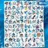 101 PCS Shark Temporary Tattoos Sticker Sea Animal Fish Under The Sea Ocean Birthday Party Decorations Decor Favors Supplies Gifts Boys Girls Baby Shower Cute Fake Tattoo School Reward Themed