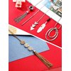 Hicarer 12 Pieces Long Pendant Necklace Set Y Tassel Leaf Circle Bar Necklace for Women (Tassel)