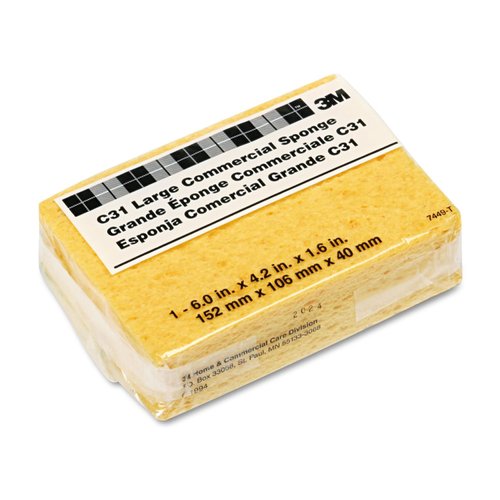 Scotch-Brite C31 Commercial Cellulose Sponge, Yellow, 4 1/4 x 6