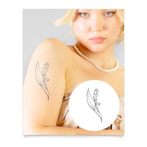 Inkbox Temporary Tattoos, Semi-Permanent Tattoo, One Premium Easy Long Lasting, Water-Resistant Temp Tattoo with For Now Ink - Lasts 1-2 Weeks, Of the Valley, 6 x 3 in