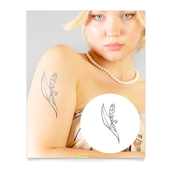 Inkbox Temporary Tattoos, Semi-Permanent Tattoo, One Premium Easy Long Lasting, Water-Resistant Temp Tattoo with For Now Ink - Lasts 1-2 Weeks, Of the Valley, 6 x 3 in