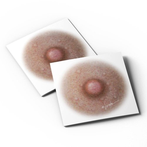 Breast Cancer Temporary Tattoos for Women - 1 Pair, Areola Temporary Tattoo, Post Mastectomy Temporary Tattoo, Post Surgery Nipple Solution, Fitzpatrick Scale Color #3 (1.25 inch) Medium Size