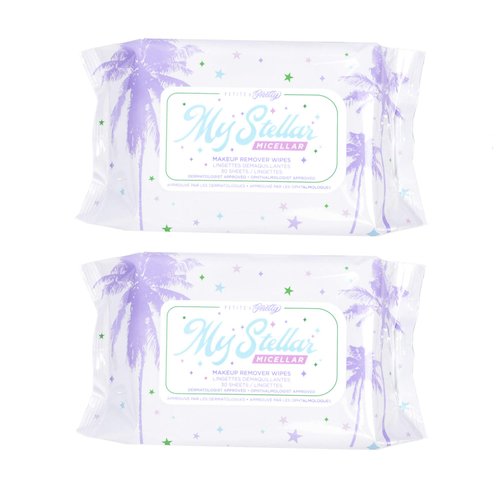 Petite 'n Pretty My Stellar Micellar Makeup Remover Wipes - Cleansing Face Wipes Soaked in Micellar Water - Clean & Non-Toxic, Made in USA - 2 Pack (60 wipes)