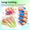 SUPWEE Neon Cat Eye Gel Nail Polish, 6 Colors Magnetic Gel Nail Polish Summer Colors Green Yellow Hot Pink Gel Nail Polish with Magnetic Soak Off UV Lamp Perfect for Nail Art & DIY Manicures at Home