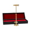 8-13cm Adjustable Miniature Microphone Mini Musical Instrument Mini Replica Model for 1:12 Action Figures Dollhouse Accessories Display Ornaments Home decoration (Gold, (adjustable) 3.15"-5.12")