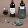 Creative Home Genuine Green Marble Stone Set of 4 Round Coaster Set