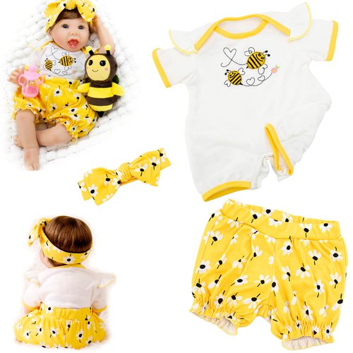 Aori Reborn Baby Dolls Clothes - Outfit Clothing Set for 20-24 inch Realistic Newborn Toy Dolls